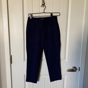 Talbots Stretch Waist Navy Work Pants/ Capris, Women's Petite Size 2